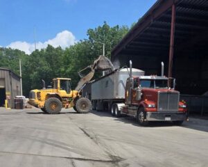 Metal Group Recycling truck collecting stainless steel scrap in Melbourne